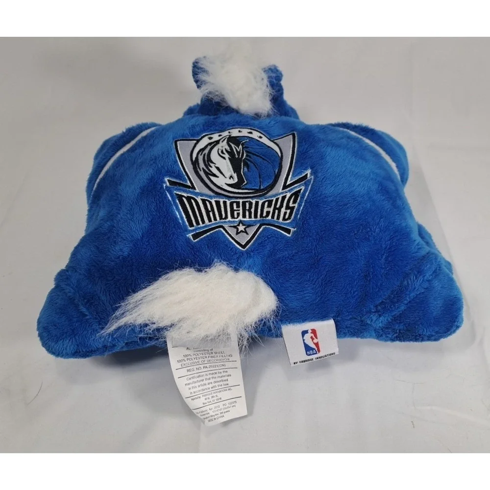 Dallas Mavericks NBA Pillow Pet Horse Mascot Plush Blue White 13